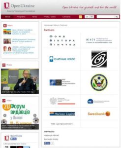 Open Ukraine - Yatsenuk Fond - Sponsors