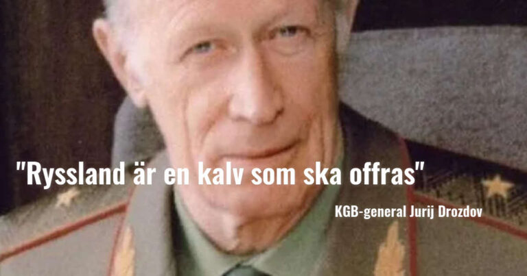 "Ryssland är en kalv som ska offras" - KGB-general Drozdov