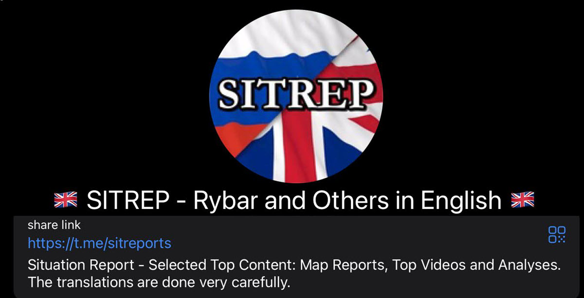 Sitrep Telegram feed